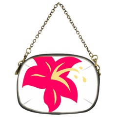 Flower Floral Lily Blossom Red Yellow Chain Purses (two Sides) 