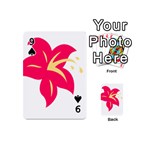 Flower Floral Lily Blossom Red Yellow Playing Cards 54 (Mini)  Front - Spade9