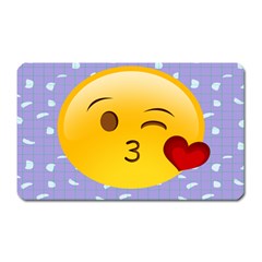 Face Smile Orange Red Heart Emoji Magnet (rectangular)