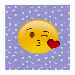 Face Smile Orange Red Heart Emoji Medium Glasses Cloth