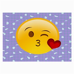 Face Smile Orange Red Heart Emoji Large Glasses Cloth