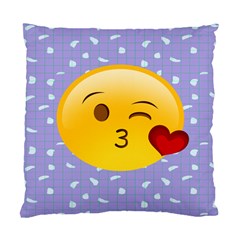 Face Smile Orange Red Heart Emoji Standard Cushion Case (one Side) by Alisyart
