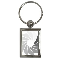 Flower Transparent Shadow Grey Key Chains (rectangle) 