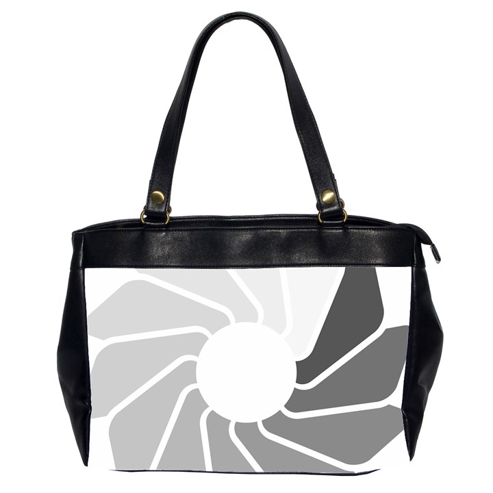 Flower Transparent Shadow Grey Office Handbags (2 Sides) 