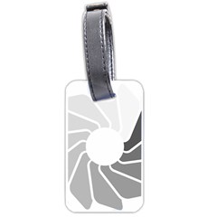 Flower Transparent Shadow Grey Luggage Tags (one Side) 