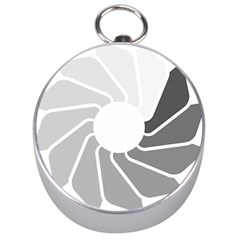 Flower Transparent Shadow Grey Silver Compasses