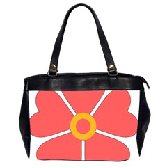 Flower With Heart Shaped Petals Pink Yellow Red Office Handbags (2 Sides) 