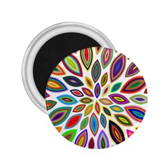 Chromatic Flower Petals Rainbow 2 25  Magnets