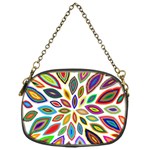 Chromatic Flower Petals Rainbow Chain Purses (One Side)  Front