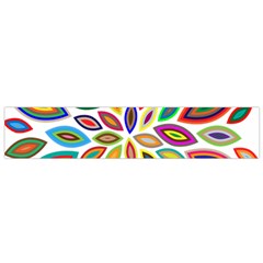 Chromatic Flower Petals Rainbow Flano Scarf (small)