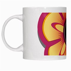 Flower Floral Hole Eye Star White Mugs by Alisyart