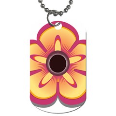 Flower Floral Hole Eye Star Dog Tag (one Side) by Alisyart