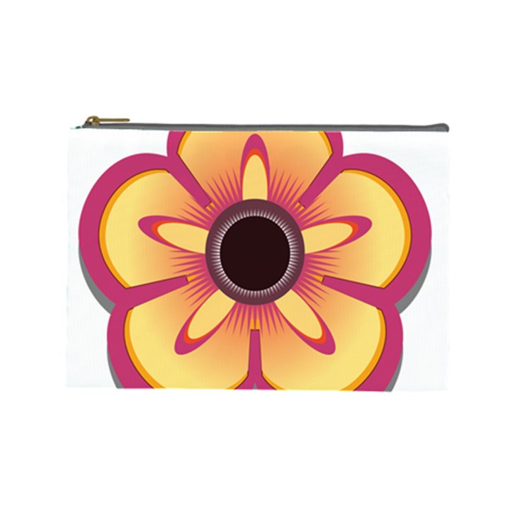 Flower Floral Hole Eye Star Cosmetic Bag (Large) 