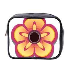 Flower Floral Hole Eye Star Mini Toiletries Bag 2-side