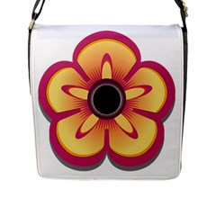 Flower Floral Hole Eye Star Flap Messenger Bag (l)  by Alisyart