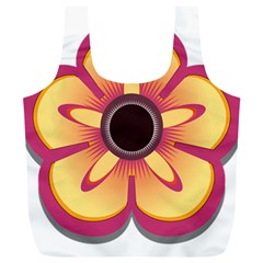 Flower Floral Hole Eye Star Full Print Recycle Bags (l)  by Alisyart