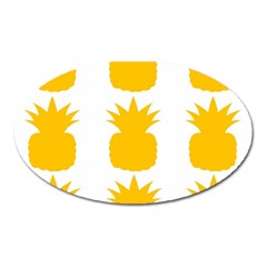 Fruit Pineapple Printable Orange Yellow Oval Magnet by Alisyart