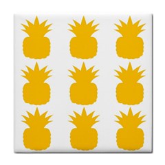 Fruit Pineapple Printable Orange Yellow Face Towel by Alisyart