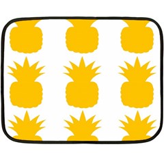 Fruit Pineapple Printable Orange Yellow Double Sided Fleece Blanket (mini) 