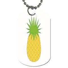 Fruit Pineapple Yellow Green Dog Tag (two Sides)