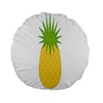 Fruit Pineapple Yellow Green Standard 15  Premium Round Cushions Back