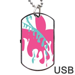 Full Butterfly Dog Tag Usb Flash (two Sides)