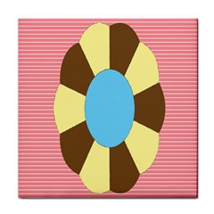 Garage Door Quilts Flower Line Face Towel