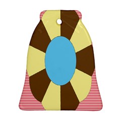 Garage Door Quilts Flower Line Bell Ornament (two Sides)