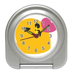 Happy Heart Love Face Emoji Travel Alarm Clocks