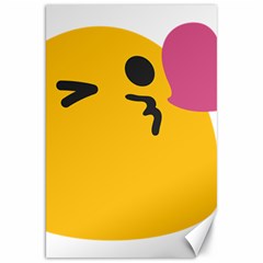 Happy Heart Love Face Emoji Canvas 20  x 30  