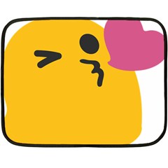 Happy Heart Love Face Emoji Fleece Blanket (mini)