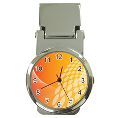 Abstract Orange Background Money Clip Watches by Simbadda