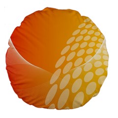 Abstract Orange Background Large 18  Premium Round Cushions by Simbadda