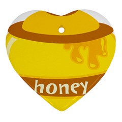 Honet Bee Sweet Yellow Ornament (heart)