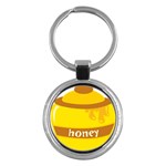 Honet Bee Sweet Yellow Key Chains (Round)  Front