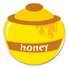 Honet Bee Sweet Yellow Magnet 5  (round) by Alisyart