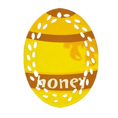 Honet Bee Sweet Yellow Ornament (oval Filigree)