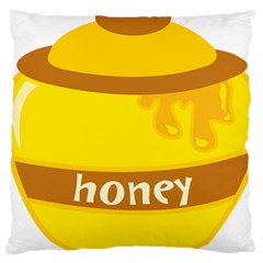 Honet Bee Sweet Yellow Large Cushion Case (one Side)