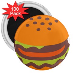 Hamburger 3  Magnets (100 Pack) by Alisyart