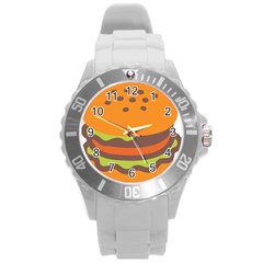Hamburger Round Plastic Sport Watch (l) by Alisyart