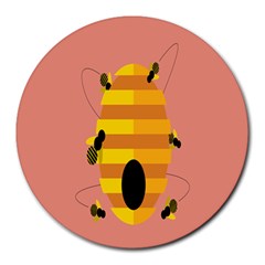 Honeycomb Wasp Round Mousepads by Alisyart