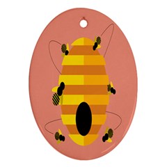 Honeycomb Wasp Ornament (oval)