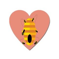 Honeycomb Wasp Heart Magnet