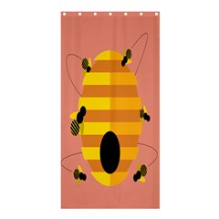 Honeycomb Wasp Shower Curtain 36  X 72  (stall)  by Alisyart