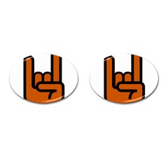 Metal Hand Cufflinks (oval) by Alisyart
