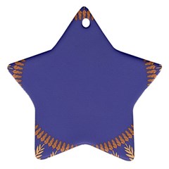 Frame Of Leafs Pattern Background Ornament (star)