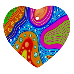 Hand Painted Digital Doodle Abstract Pattern Ornament (heart) by Simbadda