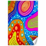 Hand Painted Digital Doodle Abstract Pattern Canvas 24  x 36  23.35 x34.74  Canvas - 1