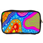 Hand Painted Digital Doodle Abstract Pattern Toiletries Bags Front