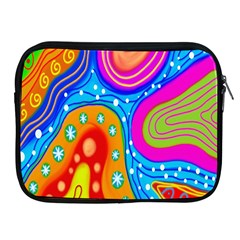 Hand Painted Digital Doodle Abstract Pattern Apple Ipad 2/3/4 Zipper Cases by Simbadda